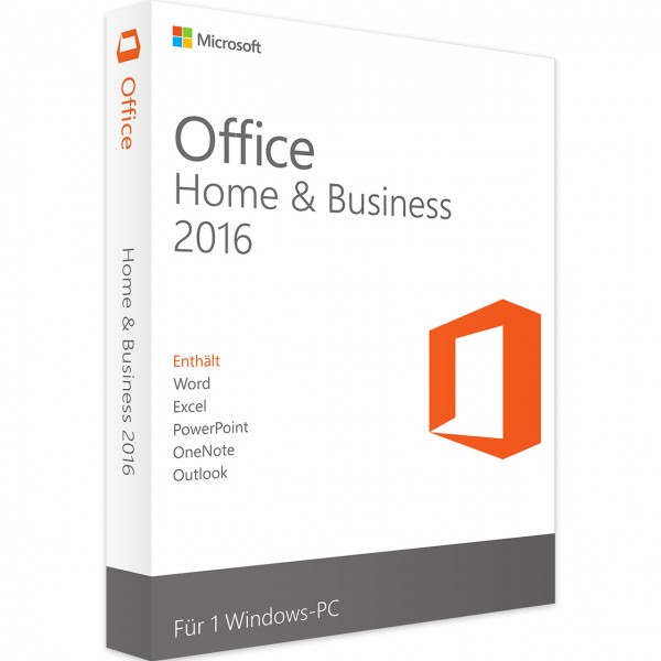 Microsoft Office 2016 Home and Business Cover
