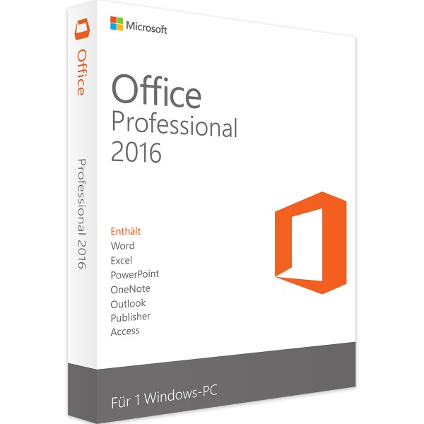 Microsoft Office 2016 Professional Cover