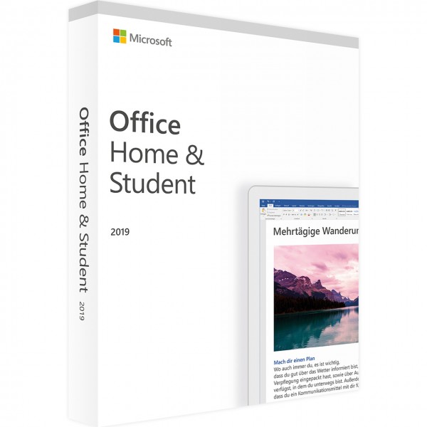 Microsoft Office 2019 Home & Student | Win / Mac | Accountgebunden | Vollversion & dauerhaft Gültig