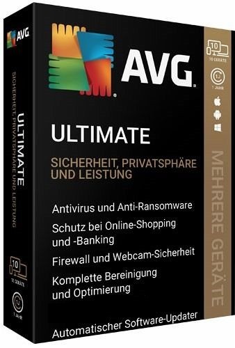 AVG Ultimate (10 Geräte - 1 Jahr) | WIN/MAC/Android