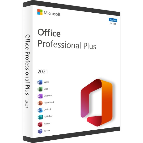 Microsoft Office 2021 Professional Plus | Windows | Accountgebunden